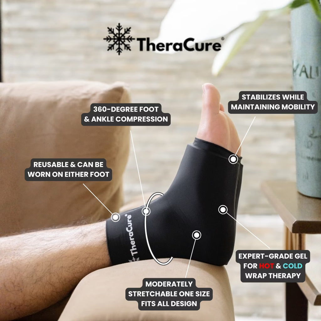 TheraCure Ice Compression Ankle Sleeve